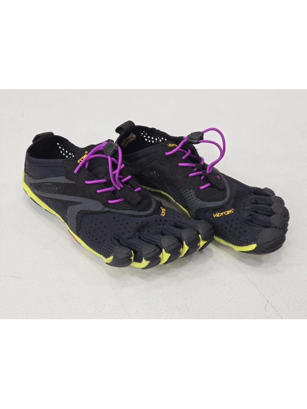 Vibram FiveFingers V-Run Running Shoe Black Yellow 16W3105 EU 36 Women 6.5-7 US